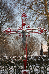 Andachtskreuz im Ortszentrum von Baneheide, Gemeinde Simpelveld