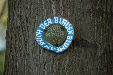 Schild im "IM REICH DER BLAUEN BLUME" bei Hückelhoven-Doveren