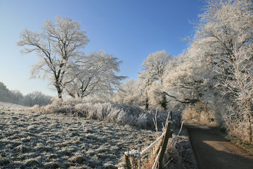 Wurmtal im Winter, südlich vom Teuterhof