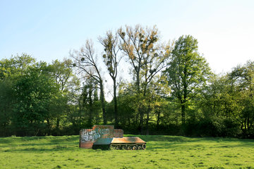 Alter Panzer auf dem Standortübungsplatz Münsterbusch bei Stolberg