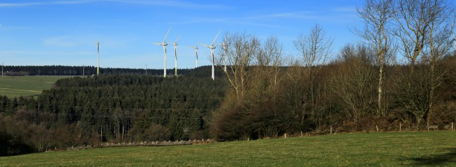 Auf dem "Dorfrundgang Lammersdorf": die Windkraftanlage