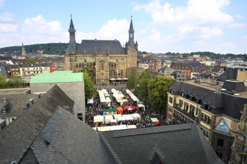 Blick auf Aachen vom Turm des Aachener Doms