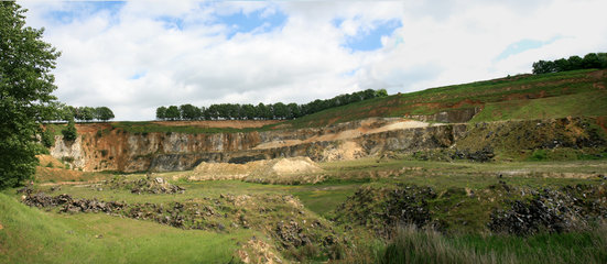 Die Mergelgrube ´t Rooth in Südlimburg, Panoramafoto