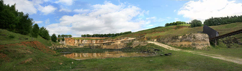 Die Mergelgrube ´t Rooth in Südlimburg, Panoramafoto