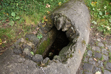 Die römische Wasserleitung bei der Quellfassung "Grüner Pütz", Urfttal bei Nettersheim