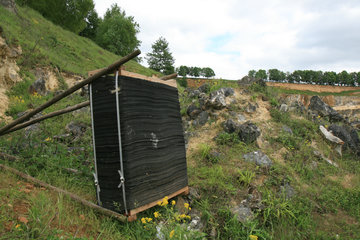 Geschoßfang in der Mergelgrube ´t Rooth in Südlimburg