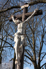 Kruzifix bei der Kirche Saint Lambert, Sippenaeken, Belgien