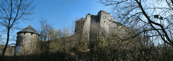 Panoramaansicht der Burg Monschau
