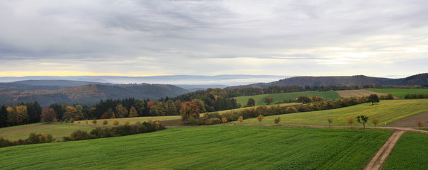 Panoramablick vom Fidei-Aussichtsturm nördlich von Rodt, Eifelsteig, Etappe 14