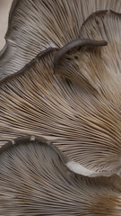 Unterseite von Austernseitlingen, Pleurotus ostreatus