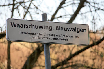Warnung vor Blaualgen, Cranenweyer bei Kerkrade, NL