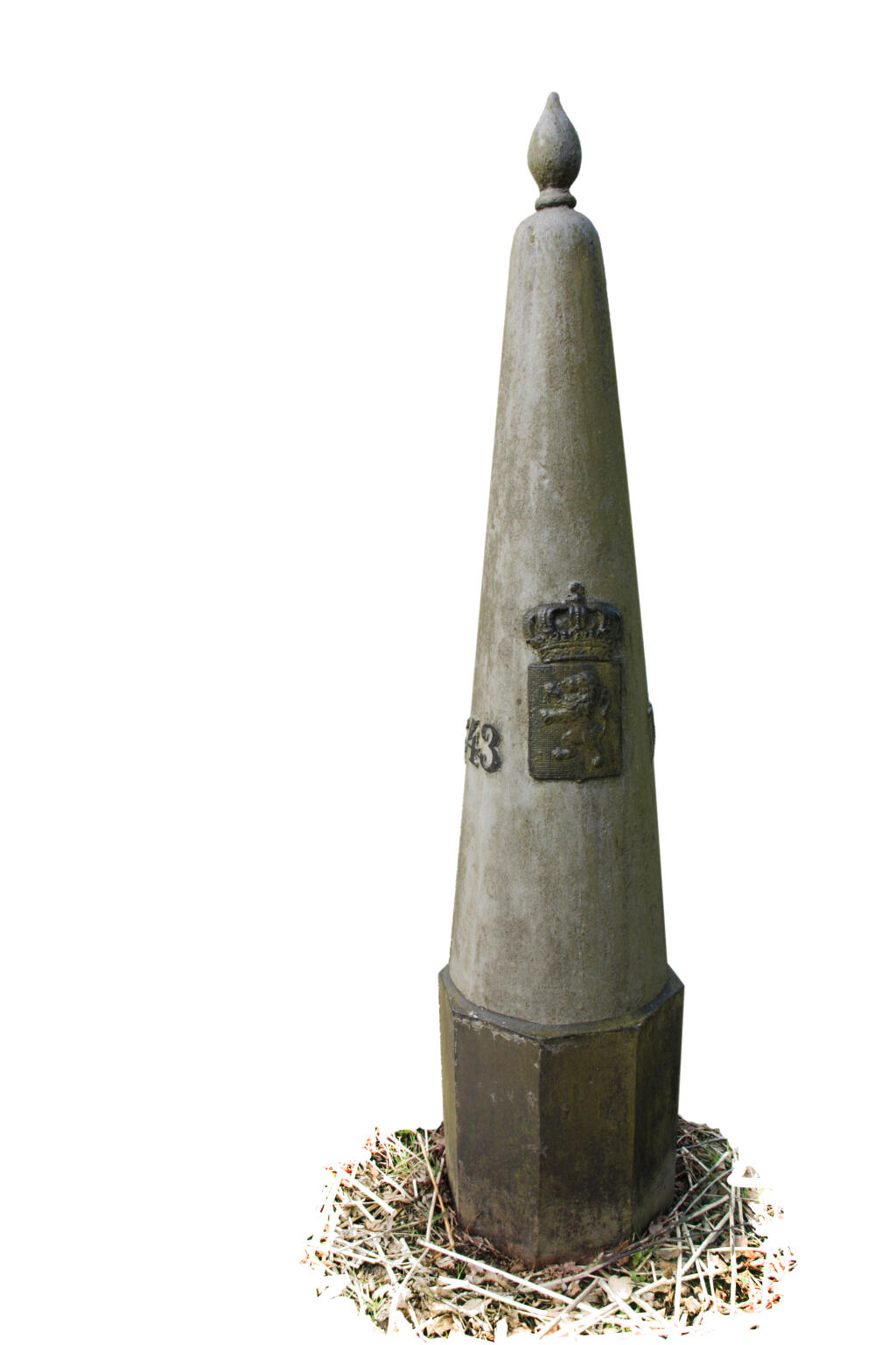 Detailansicht von Alter Grenzstein von 1843 