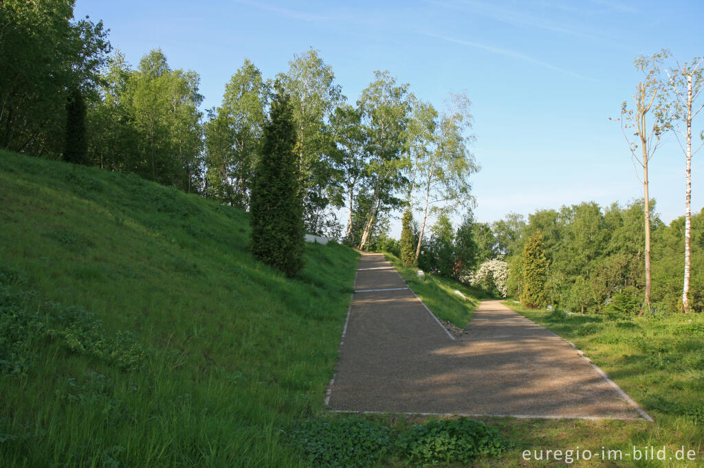 Detailansicht von Aufgang zur großen Kalkhalde, Kalkhaldenpark Würselen