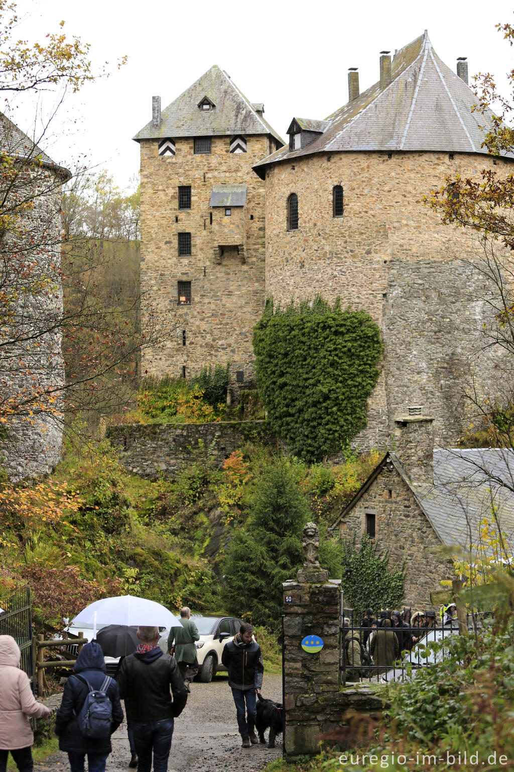 Detailansicht von Burg Reinhardstein (Château de Reinhardstein) 