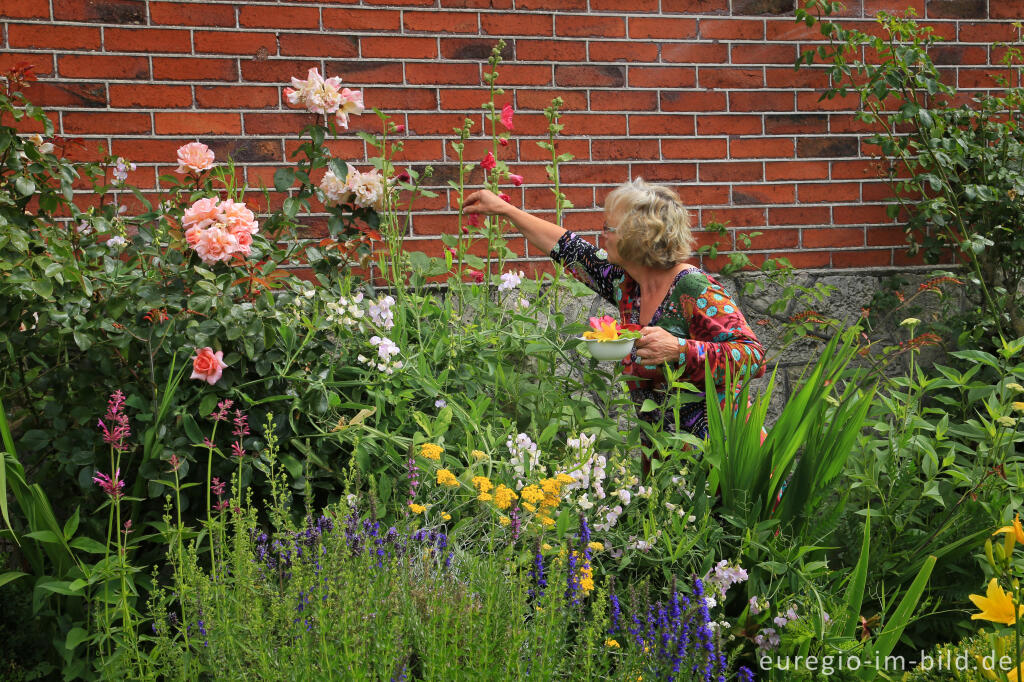 Detailansicht von Dagmar Peters-Groth im Vorgarten