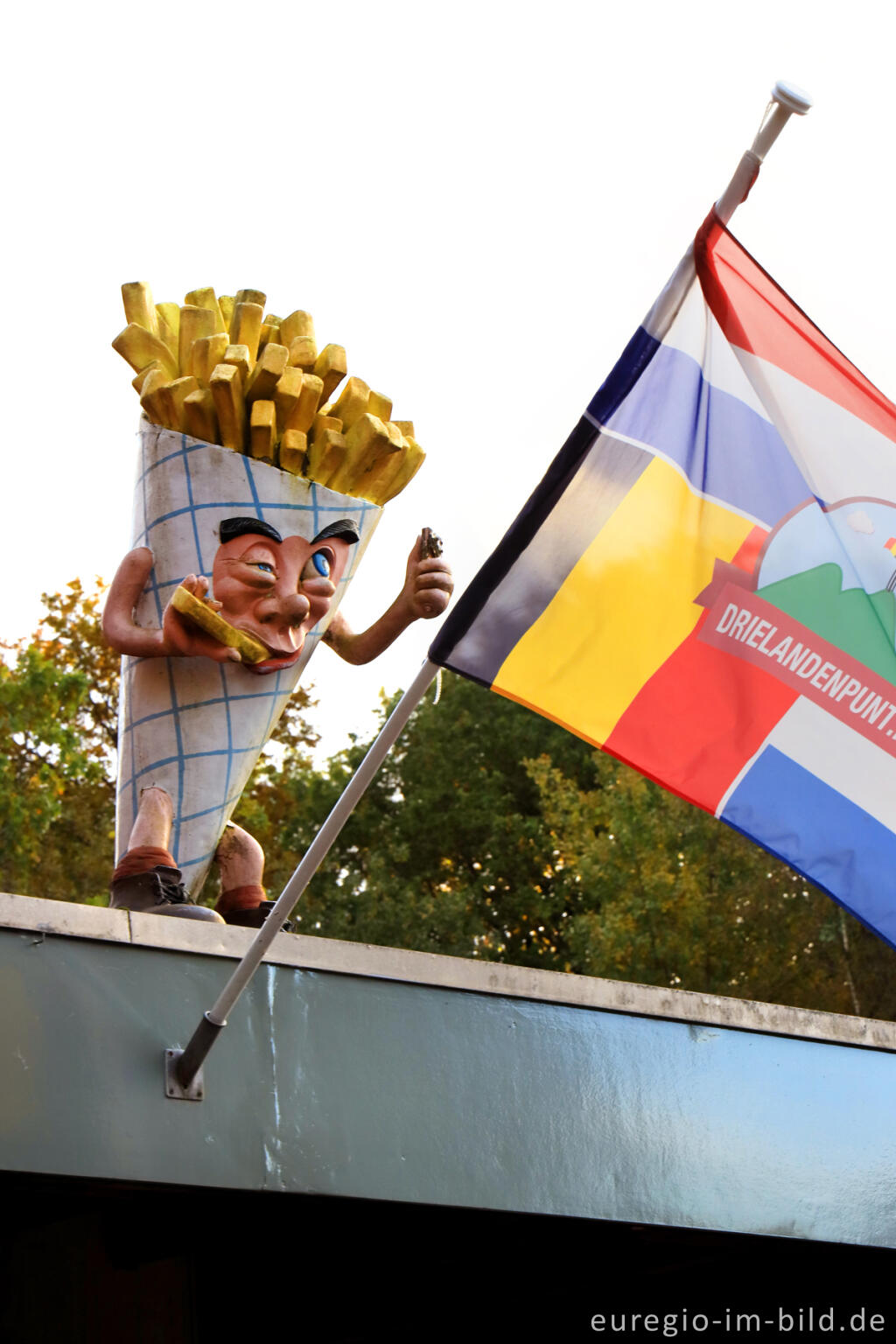 Detailansicht von Dreiländerpunkt, Trois Bornes, Drielandenpunt