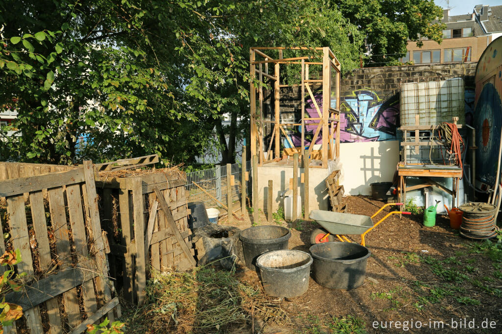 Detailansicht von Gemeinschaftsgarten HirschGrün (Suermondt-Park), Aachen 2016