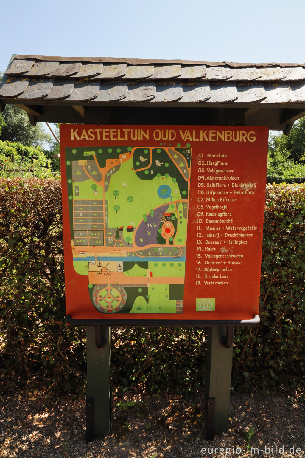 Plan des Schlossgartens von Oud-Valkenburg