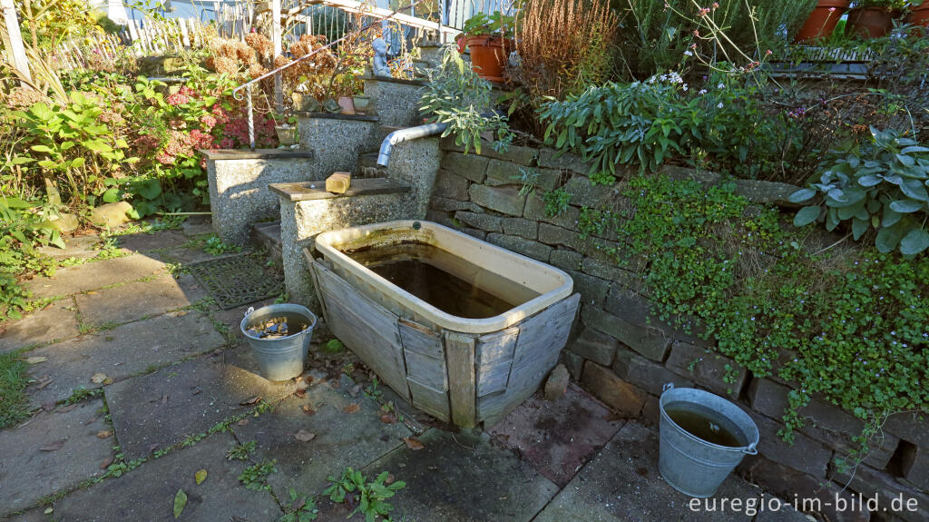 Detailansicht von Regenwasserspeicher
