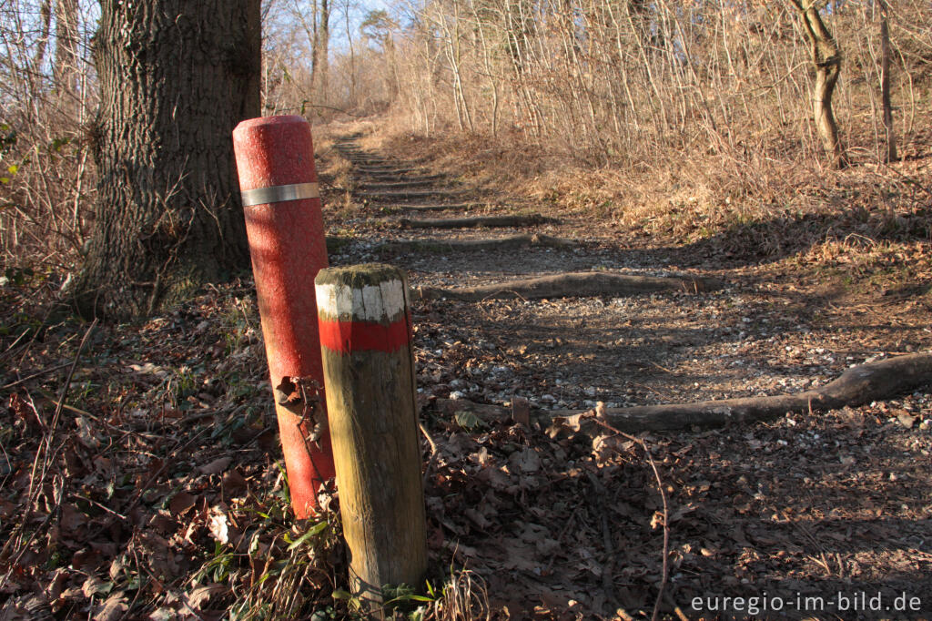 Detailansicht von Wanderweg auf dem Schaelsberg zur Einsiedelei, Geultal bei Oud-Valkenburg