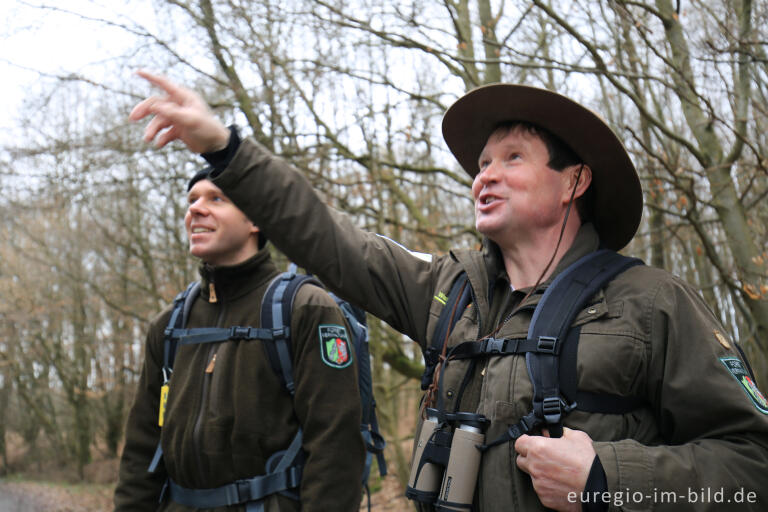 Rangertour im Wilden Kermeter, Ranger: rechts Arno Koch, links Max ...