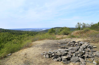 Blick vom Stenzelberg auf den Rhein mit Bad Godesberg und Bonn