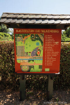 Plan des Schlossgartens von Oud-Valkenburg