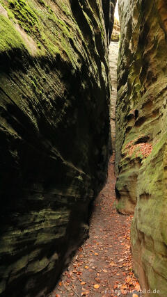 Sieweschlueff, die sieben Schluchten, Wanderweg B2 im Müllerthal